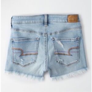 American Eagle Pride Hi Rise Shortie Rainbow Stitched Pockets 2
